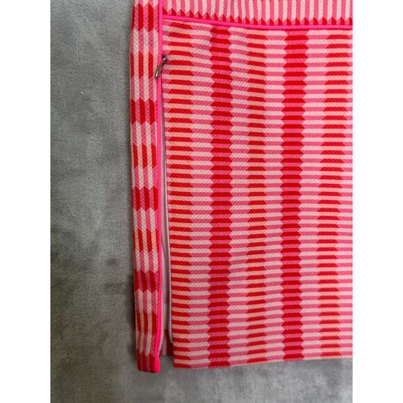 Per Se by Carlisle Skirt Womens 10 Neon Pink White Pencil Cotton Stretch Career - Picture 3 of 11
